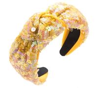 Knots - Diademas de ala ancha para mujer, diadema con lentejuelas completas, decoración multiuso, para niña