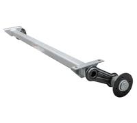 Knott Eje sin Freno para Remolque Ligero de 750 kg, Estabilidad de Conducción Superior, Medidas de 1400 mm y 1700 mm, Ataque de Rueda 4x100 para Plataformas y Grúas