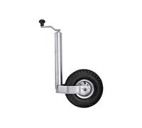 KNOTT rueda jockey TK48 150 kg 48 mm 500 a 720 mm para remolque, rueda neumatica con llanta de acero para estabilizar y maniobrar con apoyo seguro en parada diaria y maniobra