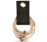 KNOTTY Soportes de cola de caballo con gema de ley para asegurar y añadir un toque elegante (paquete de 10) (arena)