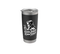 Know Jesus Know Peace Vaso térmico de acero inoxidable de doble pared