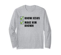 Know Jesus, Make Him Known - Christian Gospel Evangelism Manga Larga