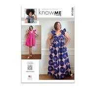 Know Me Keechii B Style A - Patrón de costura para vestido de mujer (tallas S-M-L-XL-XXL)