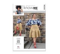 KNOW ME Keechii B Style AA - Patrón de costura para camiseta y falda para mujer (tallas 10-12-14-16-18)