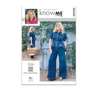 KNOW ME Lynn Brannelly Y5 - Patrón de costura para camiseta y pantalones de mujer (tallas 18-20-22-24-26)