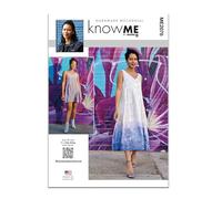 KNOW ME Patrón de costura ME2076H5 para vestido reversible de mujer en dos longitudes hecho a mano Millennial H5 (6-8-10-12-14)