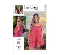 Know Me Patrón de costura ME2119A para camiseta y pantalones cortos de Alissah Threads A (XS-S-M-L-XL-XXL)