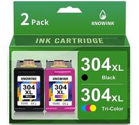 KNOWINK 304XL Cartuchos de Tinta Compatible para Tinta HP 304 Negro y Color para HP deskjet 3750, HP Envy 5030 5032, HP deskjet 2630, HP deskjet 3700 Impresora(2-Pack)