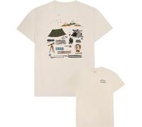 Knowledge Cotton Apparel - Camisetas - Regenerative Organic Cotton Back Print T-Shirt Egret - Talla XL - Blanco Blanco XL