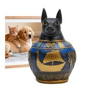 Knowlife Urna para Perro,Tarro Espiritual De Resina Egipcia | Caja De Recuerdo Memorial para Mascotas | para El Duelo Y La Pérdida, Honrando Estante, Escritorio Y Hogar, Atesorar Recuerdos Preciosos