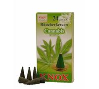 Knox 013400 - Conos de incienso Cannabis, 24 unidades, relajación, Navidad, conos aromáticos