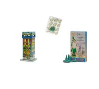 KNOX Cabina telefónica de metal con 24 conos de incienso de lavanda, diseño: gallinero, altura: aprox. 11 cm, para conos de incienso de tamaño M, incluye 3 conos de incienso M como muestras del aroma