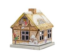 KNOX Incienso de metal - Casa de ladrillo en invierno - para velas de incienso de tamaño M