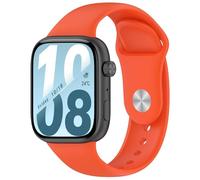 KNOXS Correa Compatible con Honor Watch X5i Banda, Quick Fit Pulseras Suave Transpirable Silicona Reemplazo Correa Repuesto Ajustable Band con Hebilla de Metal (Naranja)