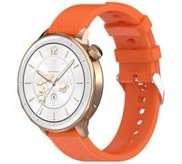 KNOXS Correa Compatible con OPPO Watch X3 Mini Banda, Quick Fit Pulseras Suave Transpirable Silicona Reemplazo Correa Repuesto Ajustable Band con Hebilla de Metal (Naranja)