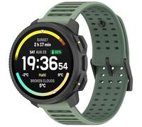 KNOXS Correa Compatible con SUUNTO Nautic S Banda, Quick Fit Pulseras Suave Transpirable Silicona Reemplazo Correa Repuesto Ajustable Band con Hebilla de Metal (Verde)