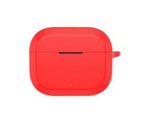 KNOXS Funda Compatible con Oneplus Nord Buds 3R, Suave Silicona Anti-rasguños con Mosquetón Case (Rojo)