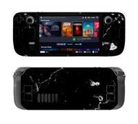 KNOXS Kit de Accesorios para Valve Steam Deck, 2 Paneles Tactiles Pegatinas y 4 Botones Traseros Pegatinas Antideslizante y Antiarañazos Protección (Negro)