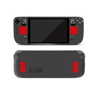 KNOXS Kit de Accesorios para Valve Steam Deck, 2 Paneles Tactiles Pegatinas y 4 Botones Traseros Pegatinas Antideslizante y Antiarañazos Protección (Rojo)