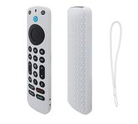 KNOXS Silicona Funda Compatible con Amazon Amazon Fire TV Stick 4K 2025, Antideslizante &Shockproof&Lavable&Ligera Carcasas Protección Remota (Blanco)