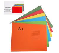 Knpwer 25 carpetas colgantes A4, 6 colores para archivador, carpetas colgantes con pestañas e insertos, archivador de suspensión reforzado, carpeta de clasificación de archivos para oficina