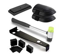 Knpwer Juego de instalación de vinilo de 45 unidades, incluye 40 espaciadores, martillo de doble cabeza, machos y barra de tracción