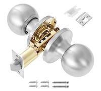 Knpwer Perilla de Puerta con Cerradura, Juego de Perilla de Entrada, Manija de Puerta con Cerradura, Perilla de Puerta de Pasaje, Juego de Cerradura Externa