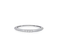 KnSam Alianzas de boda auténticas, oro 18 K 750, anillo de boda clásico con diamante, PT950 platino, talla 47-65, Platino 950, Diamante