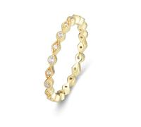 KnSam Alianzas de oro amarillo de 9 K/14 K/18 K, par de anillos de infinito con diamante, alianzas Au 375/585/750, talla 47-65, Oro amarillo de 9 quilates (375), Diamante