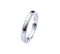 KnSam Alianzas de oro blanco 950 de 9/14/18 quilates, 0,01 ct, creado en laboratorio de diamante clásico, oro auténtico de 18/14/9 quilates, talla 47 - 70, Oro blanco de 18 quilates (750), Laboratorio