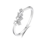 KnSam Anillo de boda de oro amarillo 750 de 18 K, con estrella de Saturno con diamante, 950 platino, talla 47 - 65, Oro blanco 585 de 14 quilates, Diamante