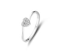 KnSam Anillo de boda de oro Au750, oro auténtico, anillo de boda con diamante, 950 platino, tallas 47-65, Oro blanco de 18 quilates (750), Diamante