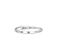 KnSam Anillo de boda de oro auténtico de 18 quilates, pequeños anillos de amistad con laboratorio creado con diamante trapezoidal, alianzas de boda Platinum PT950, talla 47 - 65, Platino 950, Diamante