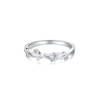 KnSam Anillo de boda de oro blanco de 9 K/14 K/18 K, joyas de oro auténtico, anillo de boda con diamante, anillos de amistad de oro blanco Au 375/585/750, talla 47-65, Platino 950, Diamante