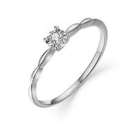 KnSam Anillo de boda de oro blanco de 9 K, 14 y 18 K, joyas auténticas creadas en laboratorio con diamantes, diseño de vid, anillo de oro de 18/14/9 quilates, talla 47-70, Oro blanco de 18 quilates