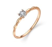 KnSam Anillo de boda de oro blanco de 9 K, 14 y 18 K, joyas auténticas creadas en laboratorio con diamantes, diseño de vid, anillo de oro de 18/14/9 quilates, talla 47-70, Oro rosa de 18 quilates