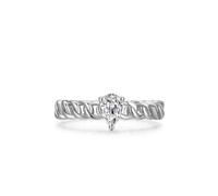 KnSam Anillo de boda de oro de 18 quilates, diseño clásico, con corte de diamante PT950 de platino, tallas 47 - 65, Oro blanco 585 de 14 quilates, Laboratorio Creado Diamante