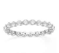 KnSam Anillo de boda para mujer de plata de ley 925, 2,5 mm, anillo de eternidad, anillo de amistad para mujeres con circonitas, anillos de amistad, Plata de ley, Circonita cúbica