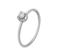 KnSam Anillo de compromiso de oro blanco de 9 K/14 K/18 K, diseño de laboratorio de diamantes de imitación, Au 750/585/375, talla 47-70, Oro blanco 375 de 9 quilates, Laboratorio Creado Diamante
