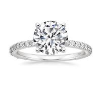 KnSam Anillo de compromiso para mujer de plata de ley 925, anillo de eternidad con circonitas, anillo de compromiso vintage, Plata de ley, Circonita cúbica