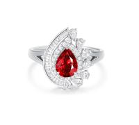 KnSam Anillo de diamante de oro blanco de 9 K/14 K/18 K, 2 ct, creado en laboratorio, anillo de compromiso clásico con moissanita, oro de 18/14/9 quilates, talla 47-70, Oro blanco 375 de 9 quilates
