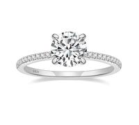 KnSam Anillo de la amistad para mujer, plata de ley 925, anillo de eternidad, anillos de boda con circonitas, anillos decorativos para mujer, Plata de ley, Circonita cúbica