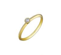 KnSam Anillo de oro amarillo de 9 K/14 K/18 K, anillo de boda creado en laboratorio con diamante clásico de corte redondo blanco, anillo de oro de 18/14/9 quilates, talla 47 - 70, Oro amarillo de 18