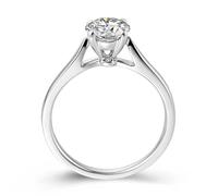 KnSam Anillo de oro auténtico 950 platino/9 K/14 K/18 K, oro blanco de 18/14/18 quilates, talla 47 - 70, Oro blanco 585 de 14 quilates, Laboratorio Creado Diamante