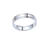KnSam Anillo solitario de oro blanco 950/9/14 K/18 K, oro blanco de 0,01 ct, creado en laboratorio de diamante clásico, anillo de oro Au750/585/375, talla 47-70, Oro blanco 585 de 14 quilates