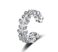 KnSam Anillos de amistad auténticos de oro blanco 750 de 18 quilates, para parejas con moissanita, anillo Au750 oro, plata, 52 (16,6)