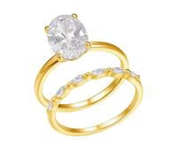 KnSam Anillos de oro de 9 quilates para parejas, joyas auténticas, clásicas, pequeñas y elegantes anillos de amistad con moissanita, anillo Au 375, talla 52 (16,6)