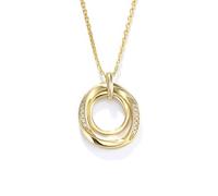 KnSam Collar de oro amarillo de 9 K/14 K/18 K para mujer, joyas de oro auténtico, clásico, colgante con diamante creado en laboratorio (corte brillante blanco), cadena para mujer Au375/585/750, 40 + 5