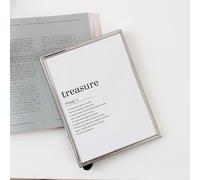 KnSam Marco de fotos de 21 x 30 cm, tamaño A4, marco de certificado, marco plateado de metal, horizontal y vertical, rectangular, marco de mesa para fotos, imágenes, pósteres