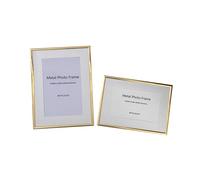 KnSam Marco de fotos de 21 x 30 cm, tamaño A4, marco de póster dorado metálico horizontal y vertical, rectangular, marco de certificado, mesa y pared, regalo para bodas, aniversarios, amigos